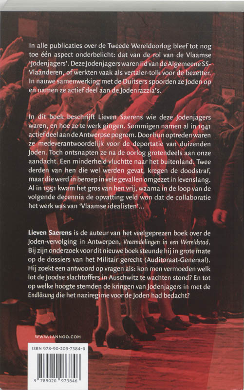 Achterkant van De jodenjagers van de Vlaamse SS
