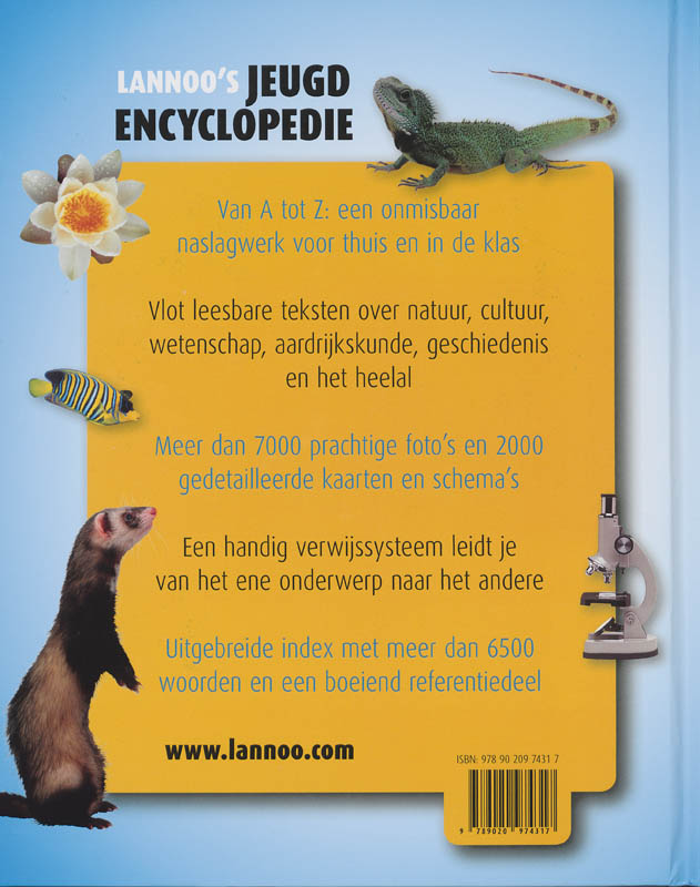 Achterkant van Lannoo's jeugdencyclopedie