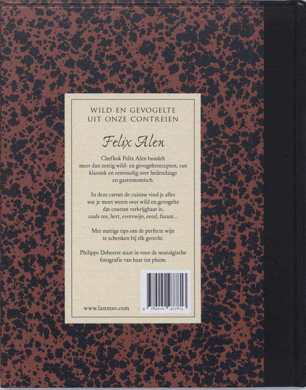 Achterkant van Carnet de cuisine Felix Alen