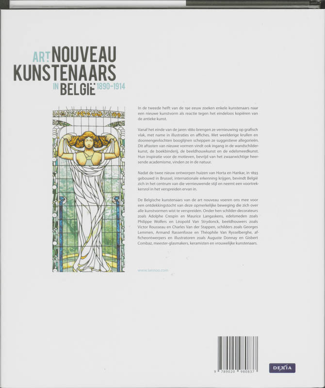 Achterkant van Art nouveau kunstenaars in België 1890-1914