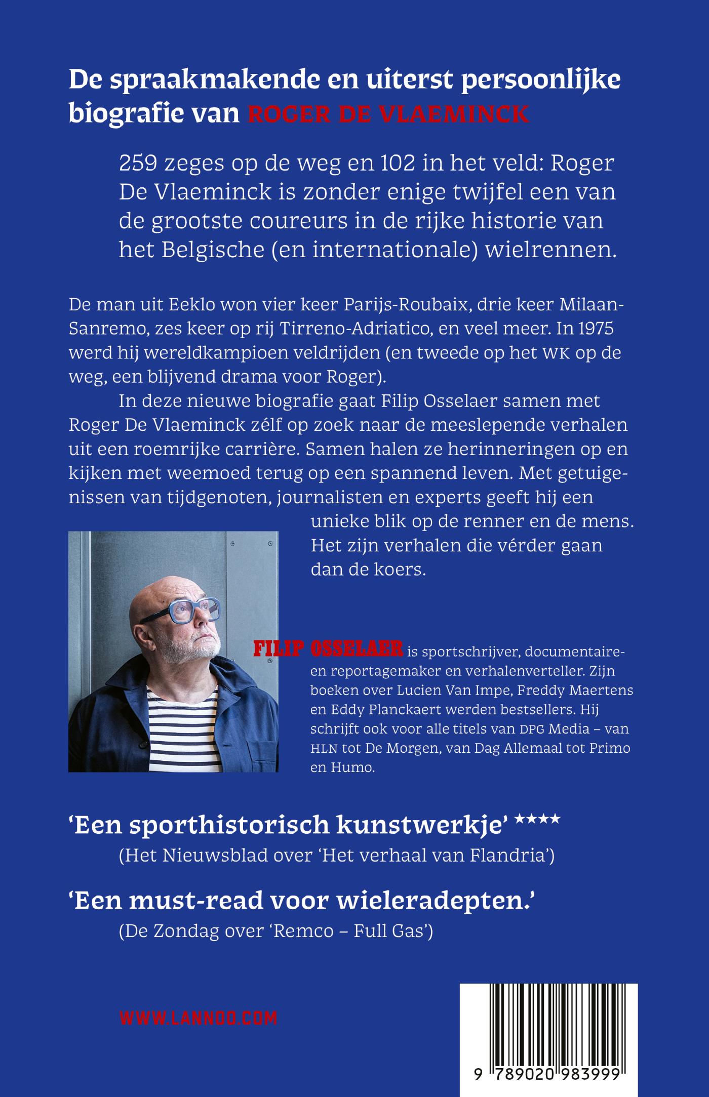 Achterkant van Roger De Vlaeminck