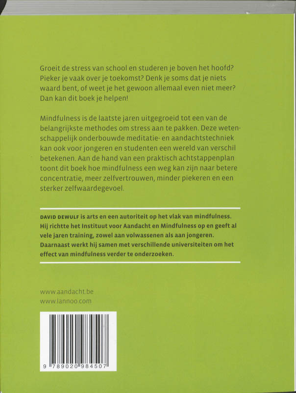 Achterkant van Mindfulness voor jongeren