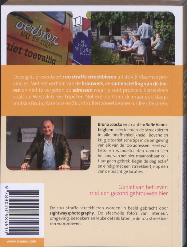 Achterkant van 100 x proeven van straffe streekbieren