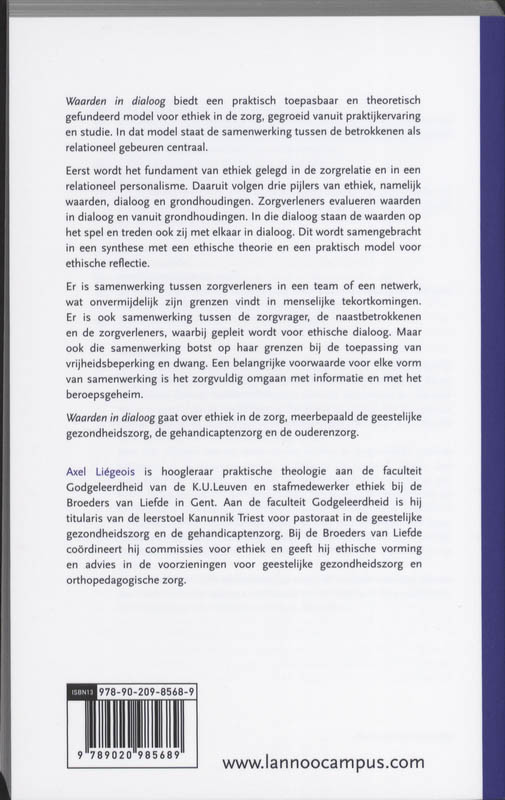 Achterkant van Waarden in dialoog