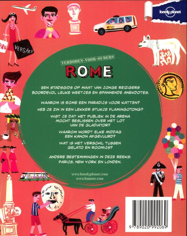 Achterkant van Lonely planet verboden voor ouders - Rome