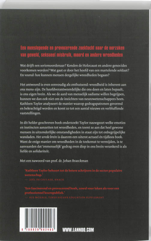 Achterkant van HET WREDE BREIN