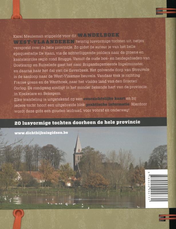 Achterkant van Wandelboek West-Vlaanderen