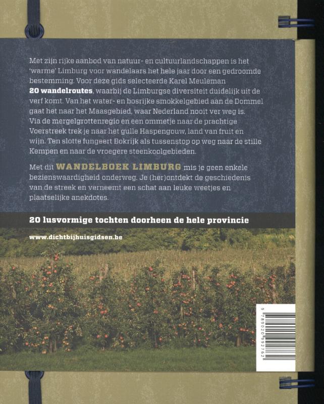 Achterkant van Wandelboek Limburg