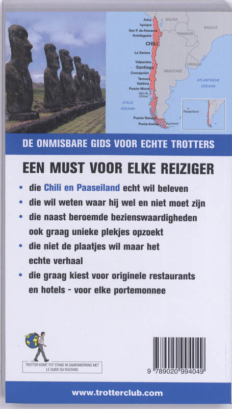 Achterkant van Chili en Paaseiland
