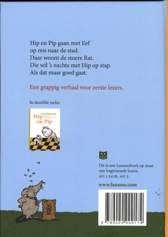 Achterkant van Hip en Pip op stap met Rat