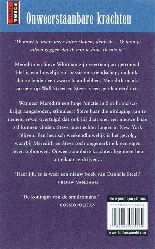 Achterkant van Onweerstaanbare krachten ReuzePoema