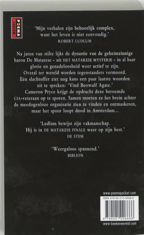 Achterkant van De Matarese finale