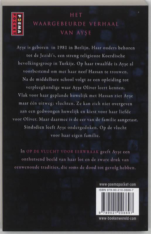 Achterkant van Op de vlucht voor eerwraak