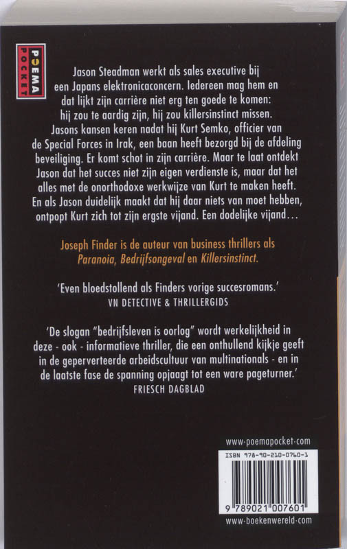 Achterkant van Killersinstinct