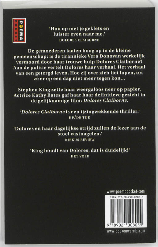 Achterkant van Dolores Claiborne