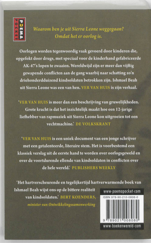 Achterkant van Ver van huis