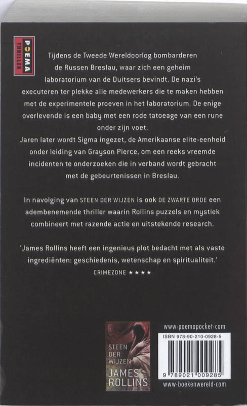 Achterkant van De Zwarte Orde