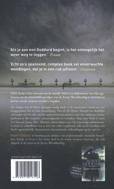 Achterkant van Intrige in Parijs