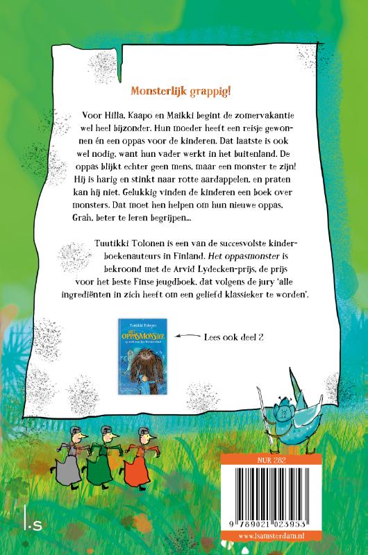 Achterkant van Het oppasmonster
