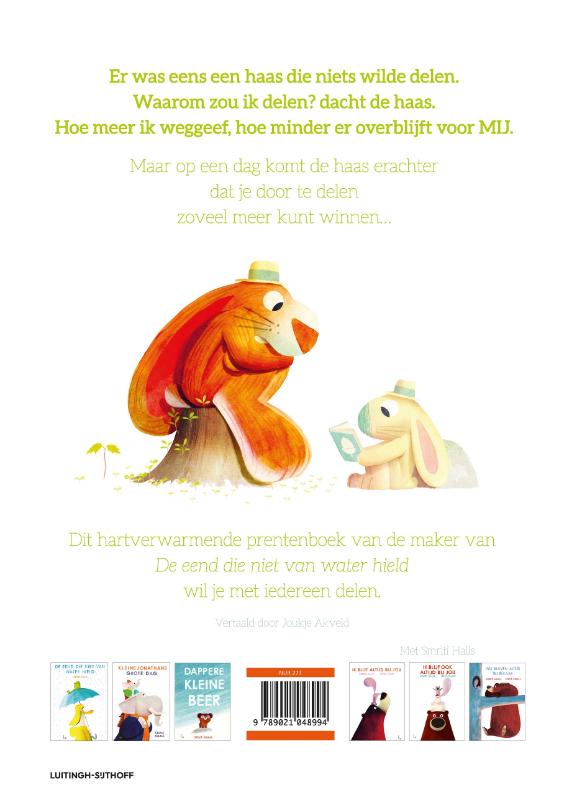 Achterkant van De haas die niets wilde delen