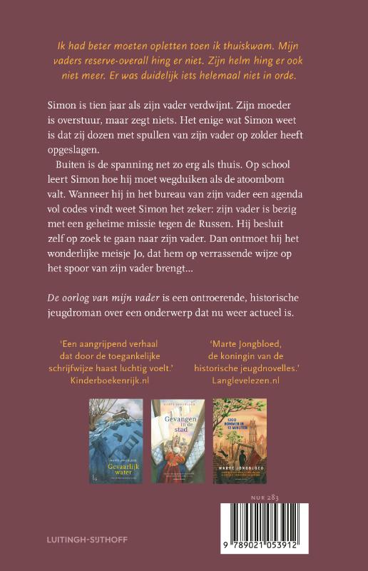 Achterkant van De oorlog van mijn vader