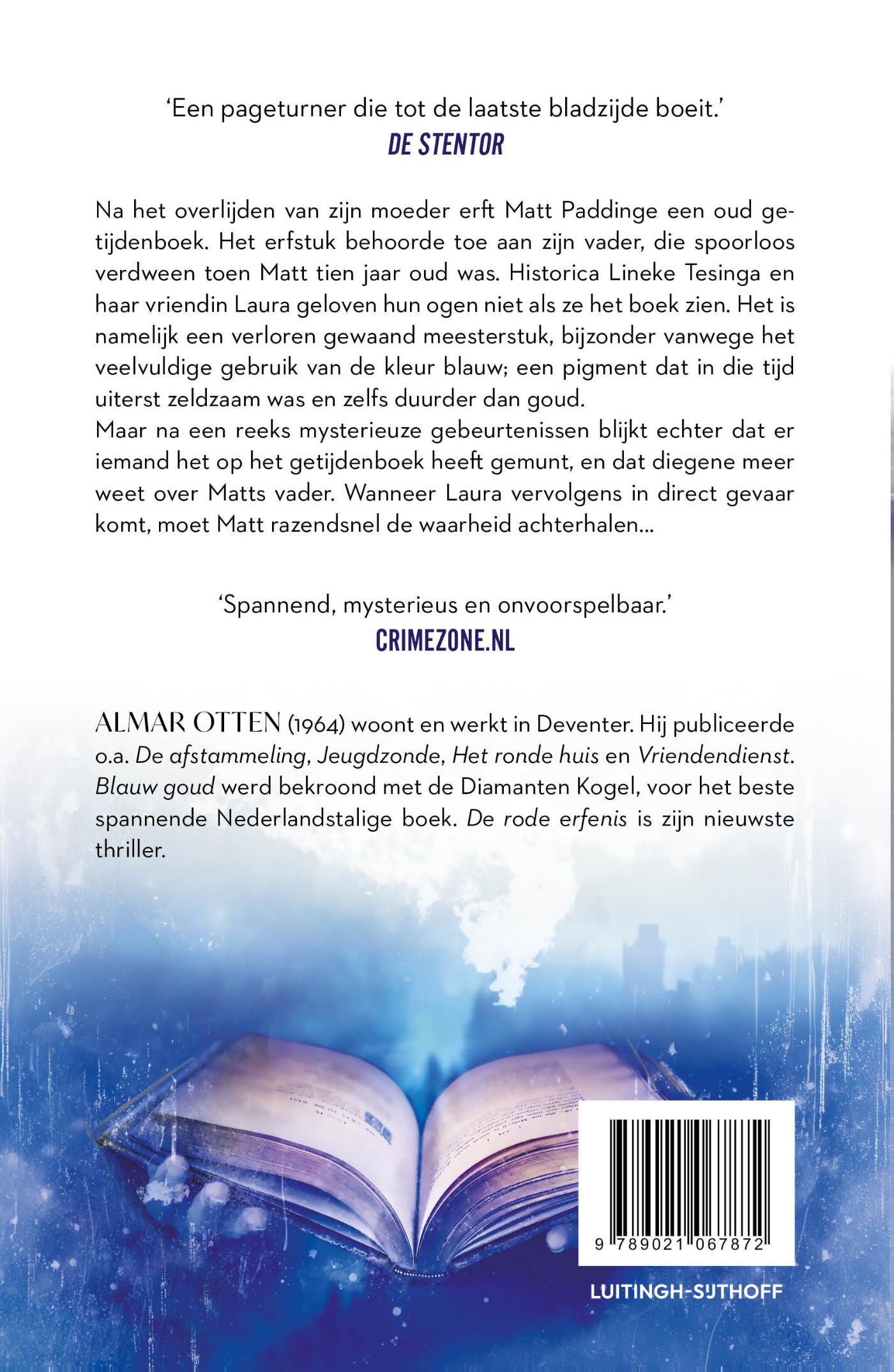 Achterkant van Blauw goud