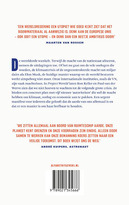 Achterkant van Project wereld