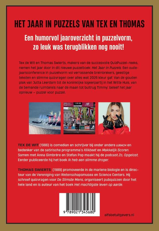 Achterkant van Het jaar in puzzels