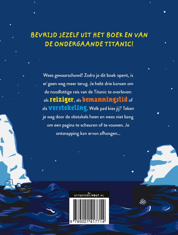 Achterkant van Ontsnap uit dit boek - Titanic