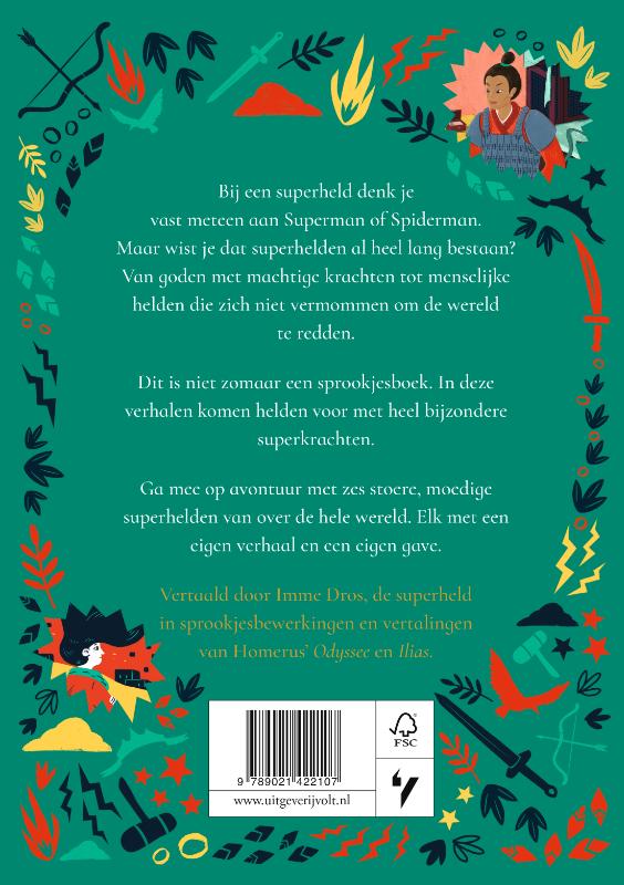 Achterkant van Stoere sprookjes over superhelden