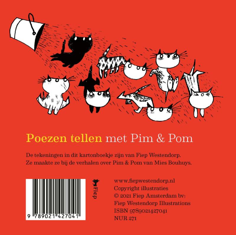 Achterkant van Poezen tellen met Pim en Pom