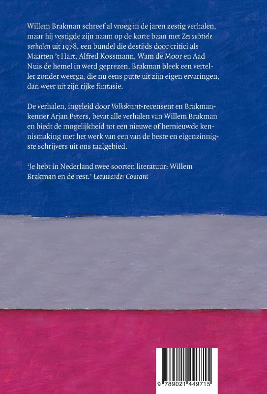 Achterkant van De verhalen