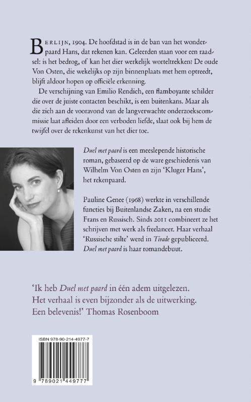 Achterkant van Duel met paard