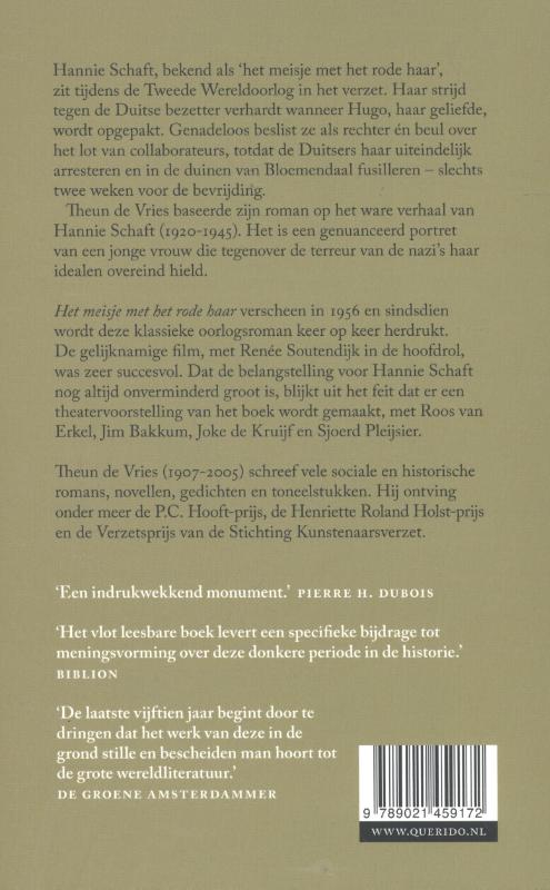 Achterkant van Het meisje met het rode haar