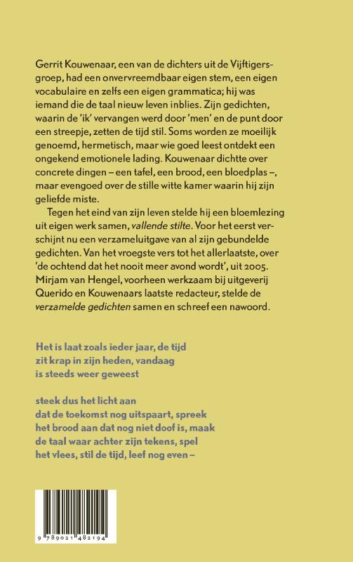 Achterkant van Verzamelde gedichten