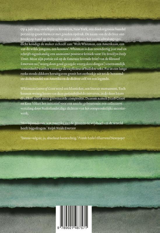 Achterkant van Leaves of grass / Grasbladen