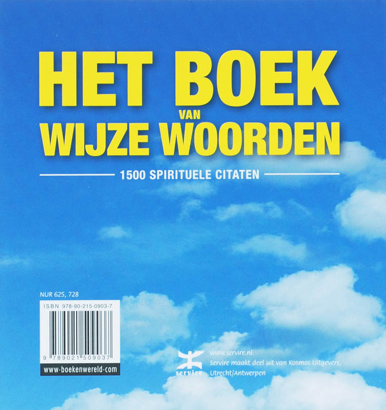 Achterkant van Het boek van wijze woorden
