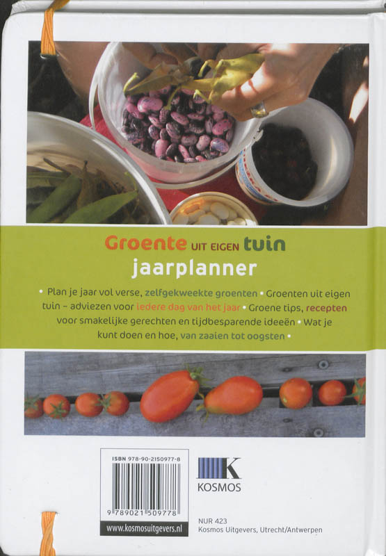 Achterkant van Groente uit eigen tuin