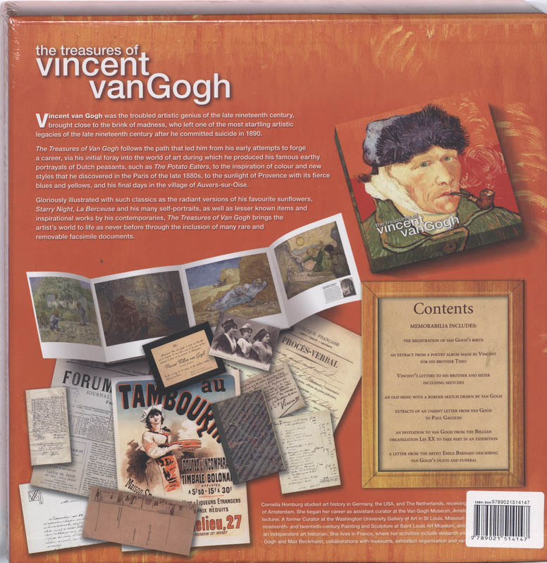 Achterkant van The treasures of Vincent Van Gogh