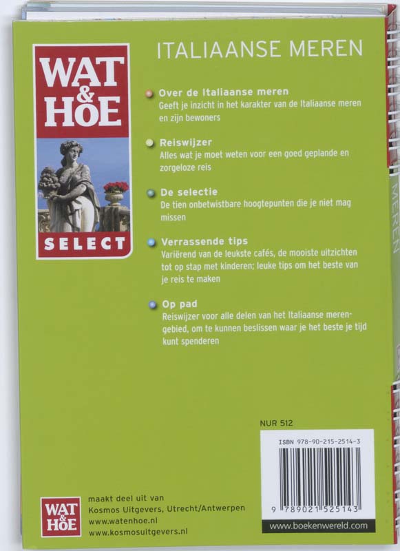 Achterkant van Italiaanse meren