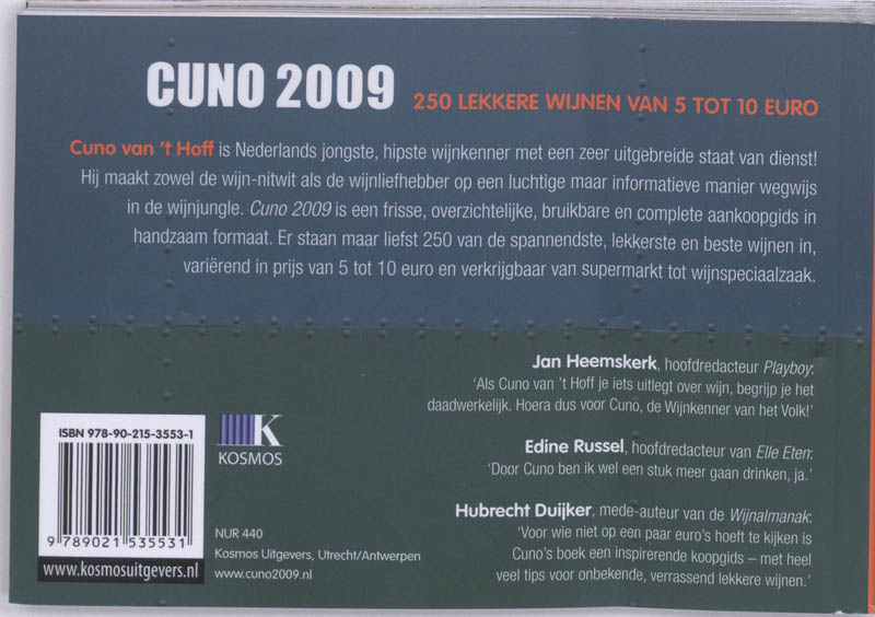 Achterkant van Cuno 2009
