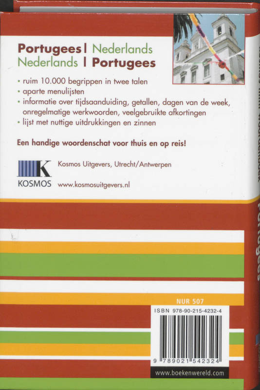 Achterkant van Portugees-Nederlands Nederlands-Portugees