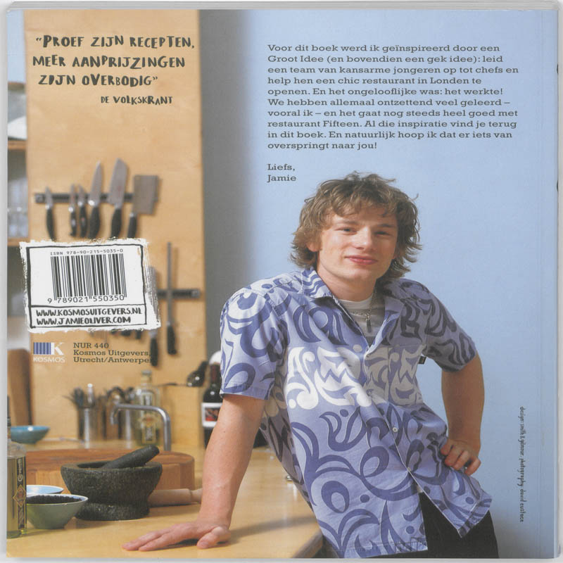 Achterkant van The Naked chef