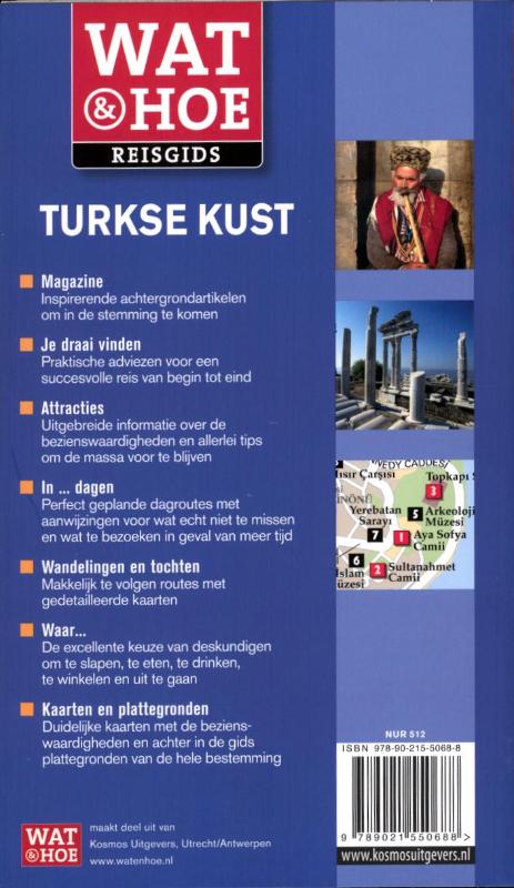 Achterkant van Wat & Hoe Turkse kust