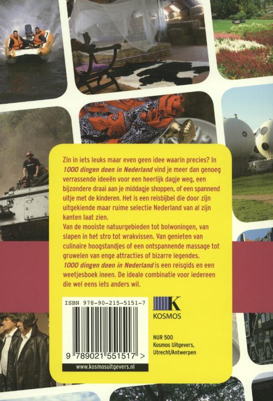 Achterkant van 1000 dingen doen in Nederland