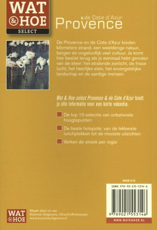 Achterkant van Wat & Hoe Select Provence & Cote d'Azur