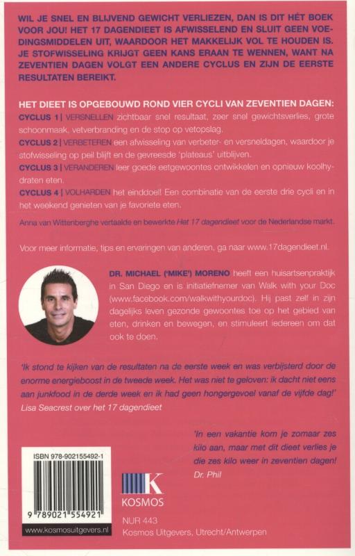 Achterkant van Het 17-dagendieet