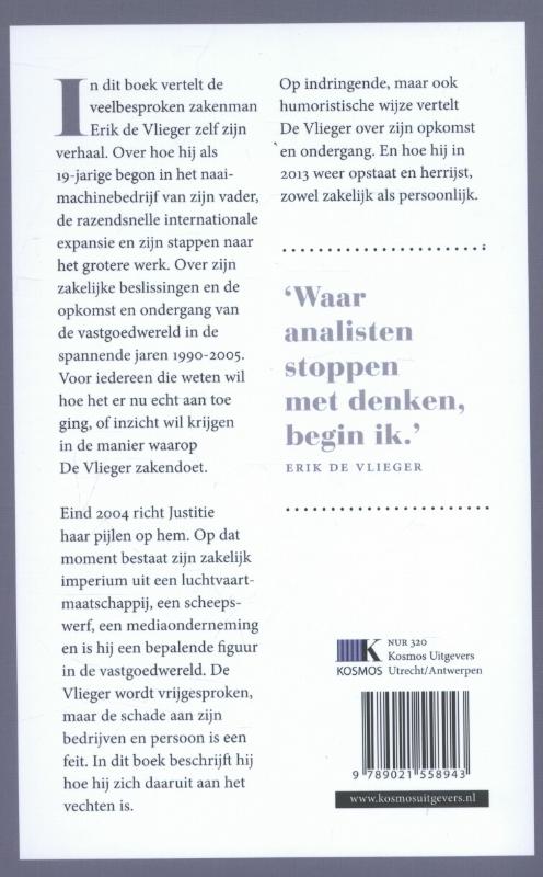 Achterkant van Erik de Vlieger