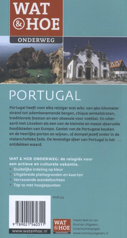 Achterkant van Wat & Hoe Onderweg Portugal