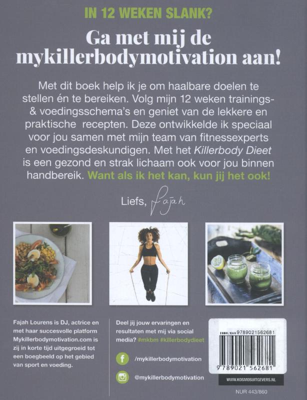 Achterkant van Killerbody dieet